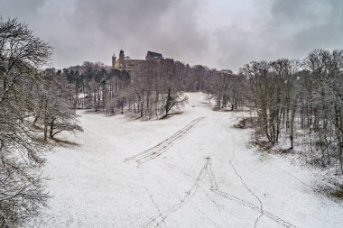 Coburg, Bavyera, Almanya haber kalede hava görünümünü