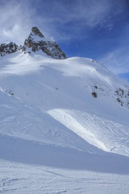 Alpine kayak tarafından Lech, Avusturya Alpleri'nde alansal.