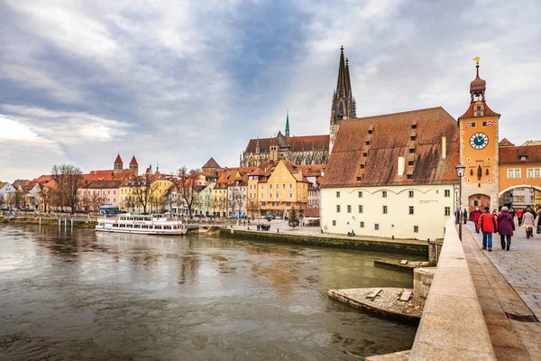 Regensburg Bavaria Alemania Circa Diciembre 2018 Paisaje Urbano Ciudad Ratisbona —  Fotos de Stock