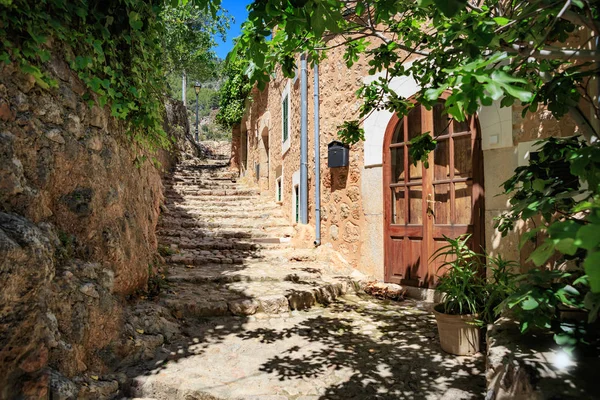 Village Fornalutx Sur Île Majorque Les Îles Baléares Dans Mer — Photo