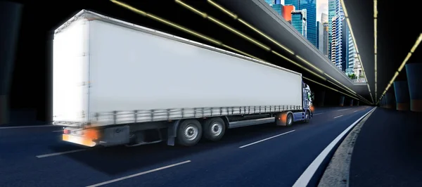 Вантажівка Дорозі Символічне Зображення Вантажів Транспорту — стокове фото