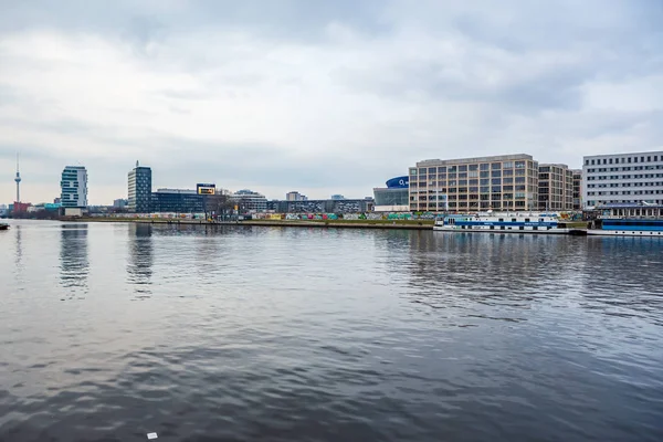 Berlín Alemania Circa Marzo 2015 Vista Sobre Río Spree Desde — Foto de Stock