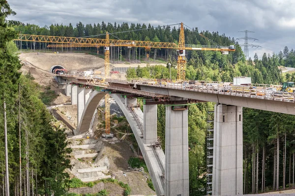 Construcción Una Nueva Línea Ferroviaria Túneles Ice Sección Ebensfeld Erfurt —  Fotos de Stock