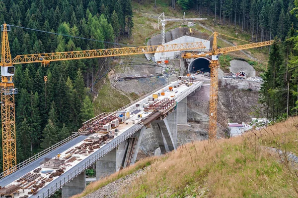 Construcción Una Nueva Línea Ferroviaria Túneles Ice Sección Ebensfeld Erfurt —  Fotos de Stock