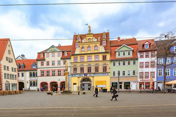 Erfurt Németország Március 2018 Körül Fischmarkt Rathaus Erfurt Town Türingia — Stock Fotó