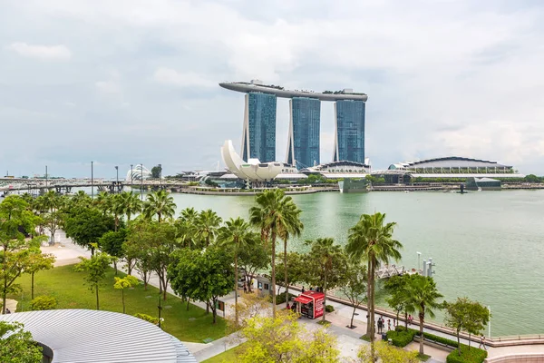 Singapur Singapur Circa Septiembre 2017 Skyline Singapore City Por Marina — Foto de Stock