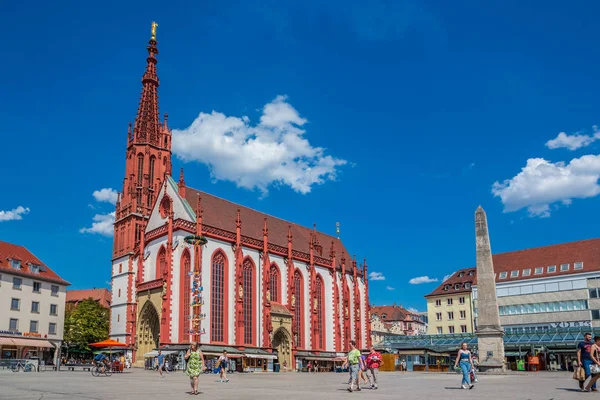 Wuerzburg Alemanha Circa August 2018 Igreja Marienkapelle Marktplatz Wuerzburg Alemanha — Fotografia de Stock