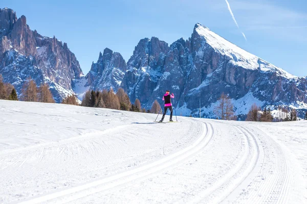 Das Skigebiet Gröden — Stockfoto