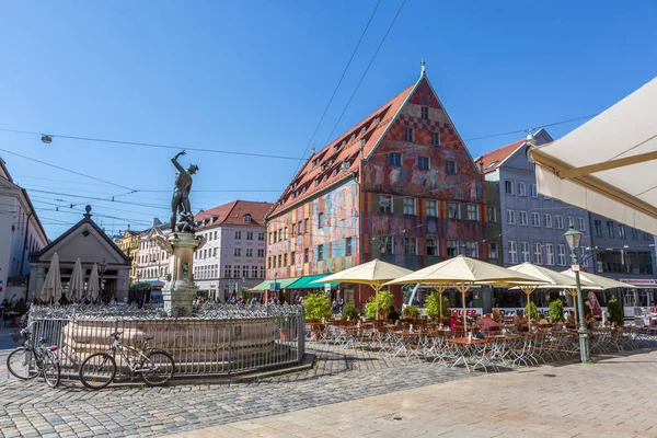 Rathausplatz augsburg — Stockfoto