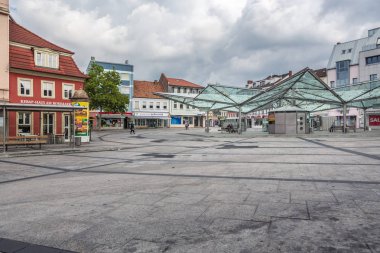 Rossmarkt Meydanı'na ve townscape Schweinfurt