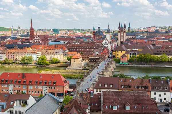 Uitzicht op stad Würzburg — Stockfoto