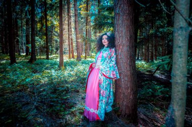 sihirli bir ormanda peri