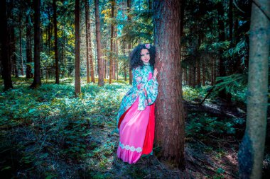 sihirli bir ormanda peri