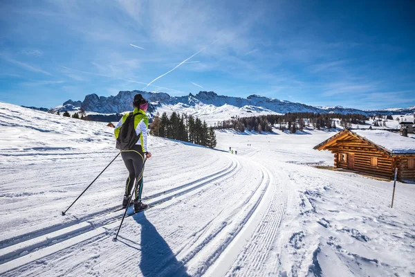 Das Skigebiet Gröden — Stockfoto