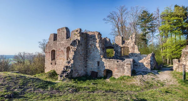 Ruin of castle Raueneck in Hassberge — Stock Photo, Image