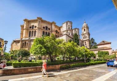 Costa del Sol üzerinde Malaga şehir 