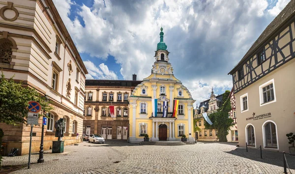 Kulmbach Belediye Binası takma Rathaus — Stok fotoğraf