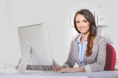female office worker clipart