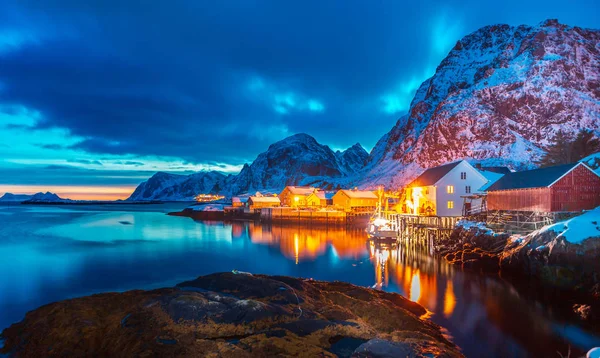 Sorvagen village on Lofoten Islands — Stock Photo, Image