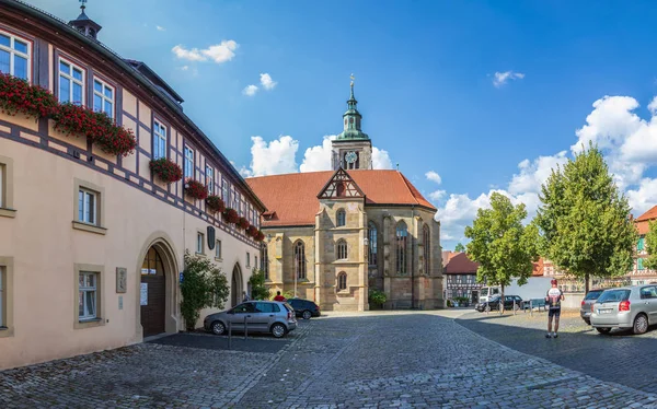 Hassberge Alemania Circa Abril 2019 Paisaje Urbano Hassfurt Condado Hassberge — Foto de Stock