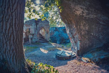 Hassberge'deki Rotenhan Kalesi'nin yıkıntı