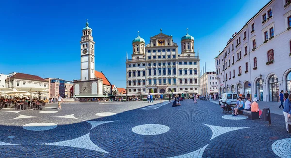 Rathausplatz Augsburg — Stok fotoğraf