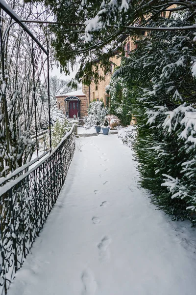 Castle in snow — Stock Photo, Image