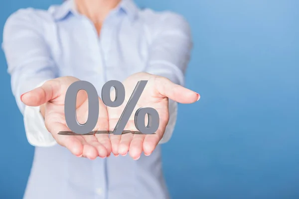 An zero percent offer — Stock Photo, Image
