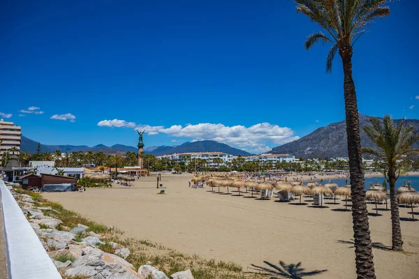 Puerto Banus w pobliżu Marbella na wybrzeżu Costa del Sol — Zdjęcie stockowe