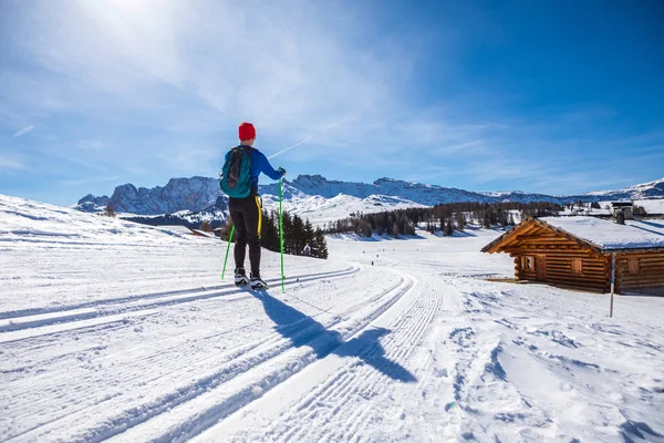 The skiing area Groeden — Stock Photo, Image