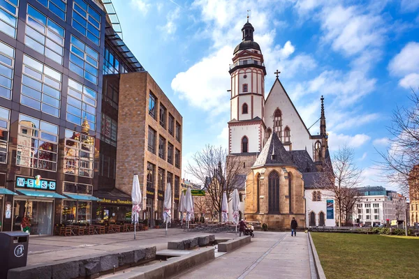 A Thomaskirche de Leipzig — Fotografia de Stock