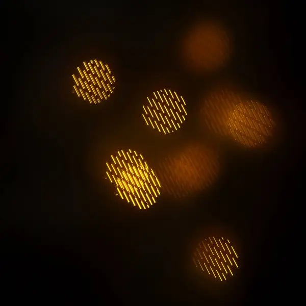 geometrik öğeleri üzerinde karanlık bir arka plan deseni ile güzel altın bokeh