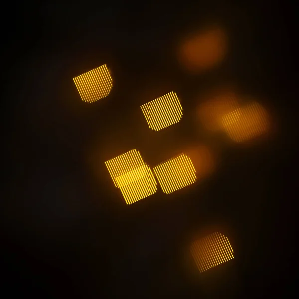 geometrik öğeleri üzerinde karanlık bir arka plan deseni ile güzel altın bokeh