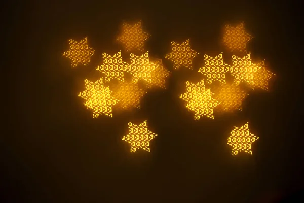 Beautiful Gold Bokeh Pattern Geometric Elements Dark Background — Stock Photo, Image