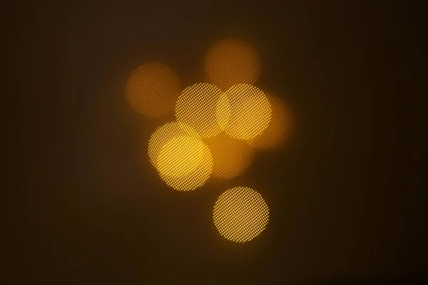 Belo Bokeh Ouro Com Padrão Elementos Geométricos Fundo Escuro — Fotografia de Stock