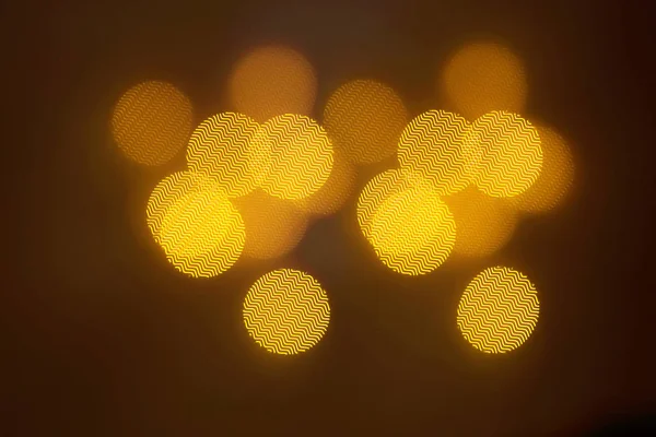 Mooie Gouden Bokeh Met Patroon Van Geometrische Elementen Een Donkere — Stockfoto