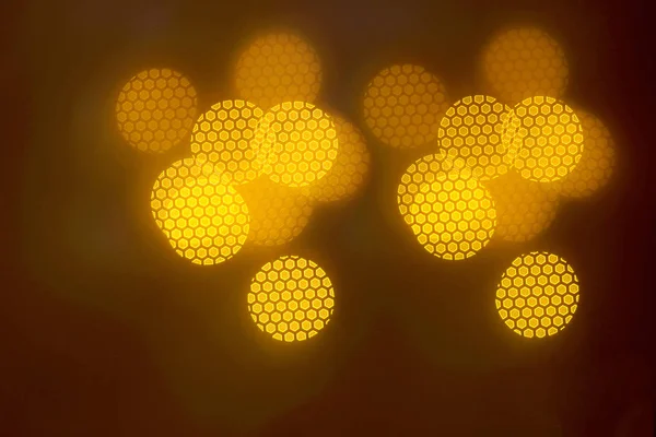 Hermoso Bokeh Oro Con Patrón Elementos Geométricos Sobre Fondo Oscuro — Foto de Stock