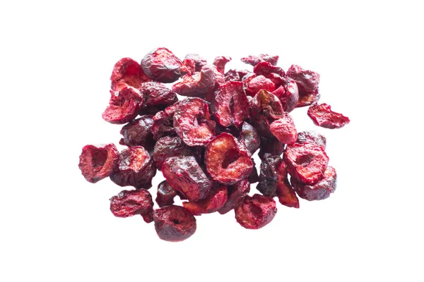 Freeze Dried Fresh Cherry White Background Isolated Lyophilization Food Astronauts — Stock Photo, Image