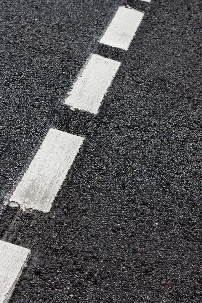 Aszfalt Road Textúra Fehér Csík Háttér — Stock Fotó