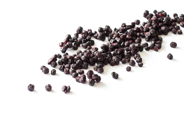 Freeze dried blueberries on a white background. — Stock Photo, Image