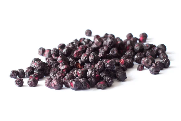 Freeze dried blueberries on a white background. — Stock Photo, Image