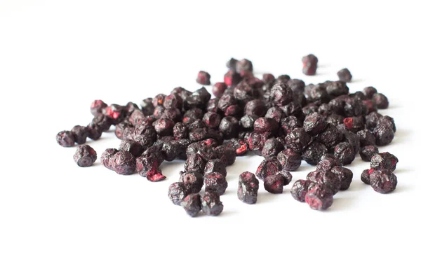Freeze dried blueberries on a white background. — Stock Photo, Image
