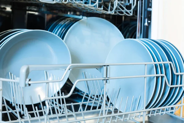 Dishwasher after cleaning process, close up — Stock Photo, Image