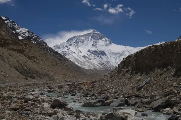 Mount Everest Vom Basislager Tibet Aus — Stockfoto