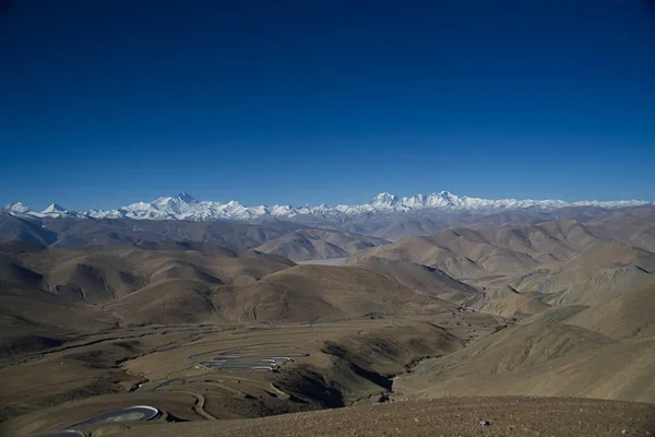 Everest Από Kya Lah Pass Στο Θιβέτ — Φωτογραφία Αρχείου