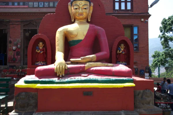 Шваямбхунатх Ступа Известный Храм Обезьян Катманду — стоковое фото