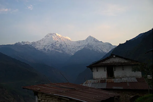 Annapurna Sul 684 Pés Hiunchuli 132 Pés Landruk Nepal — Fotografia de Stock