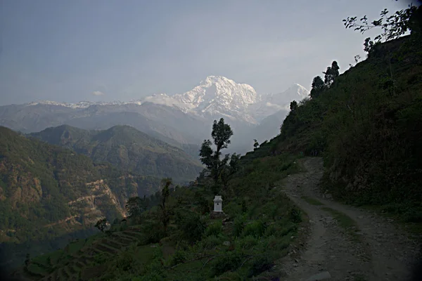 Annapurna South 684 Und Hiunchuli 132 Von Landruk Nepal — Stockfoto