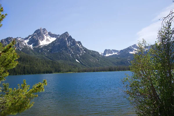 Stanley Lake in the Sawtooth Mountains near Stanley, Idaho