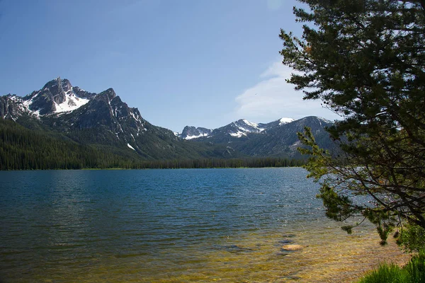 Stanley Lake in the Sawtooth Mountains near Stanley, Idaho